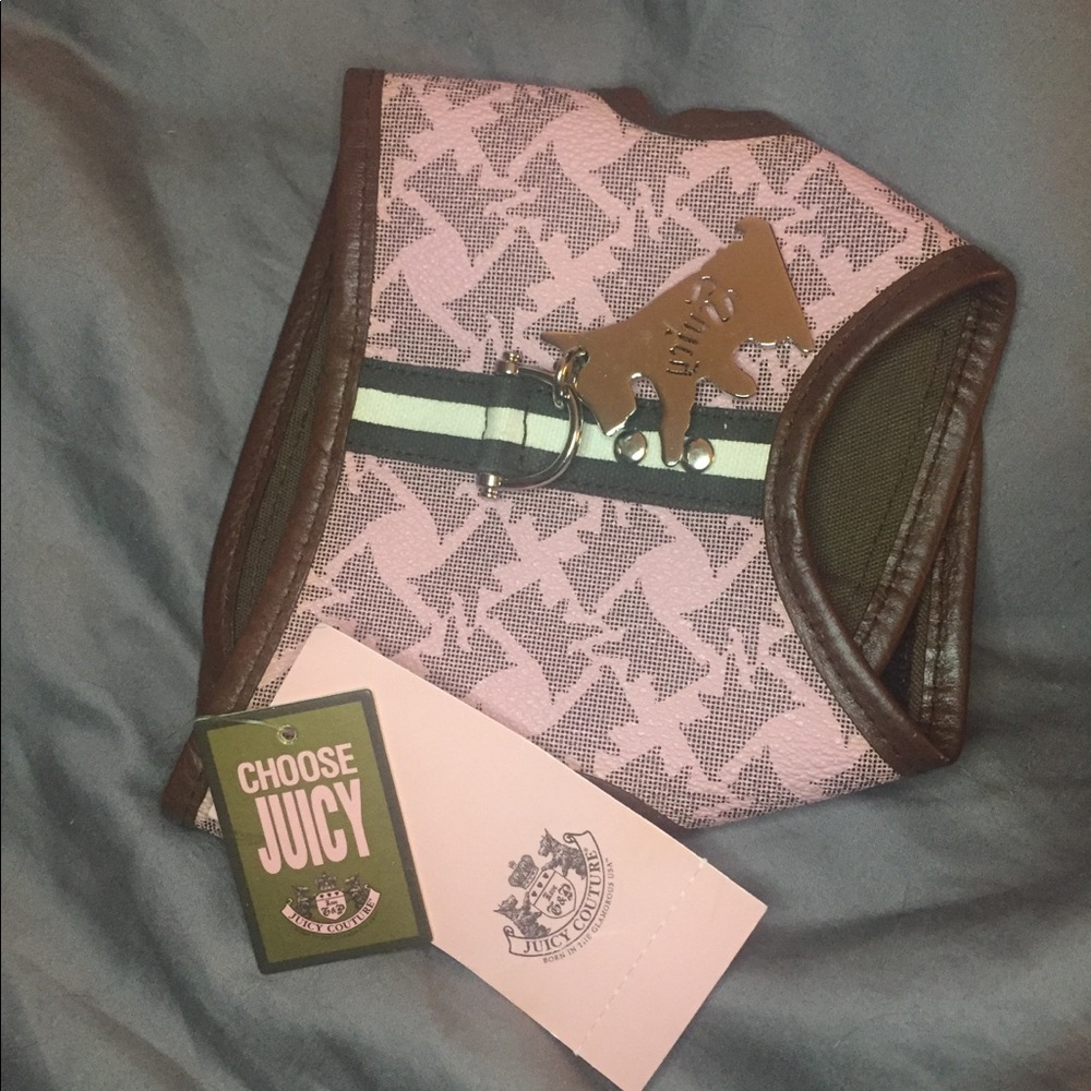 Juicy Couture dog vest/harness Small